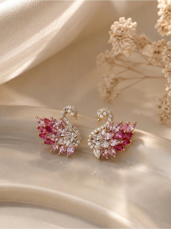 Anthropologie Jewelry - NEW! Luxury Swan Crystal Stud Earrings. A1-47